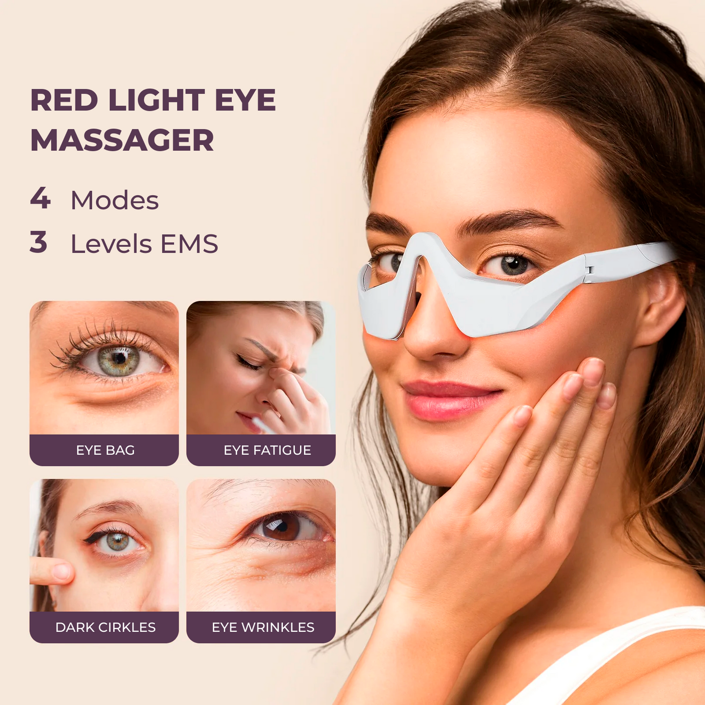 Orivelana™️ EMS Eye Red light Eye Massager - Reduce Wrinkles & Relax your eyes