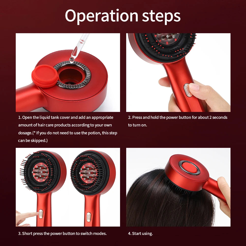 Orivelana™️ Hair Growth Massage Comb – Red Light Therapy For Scalp Care